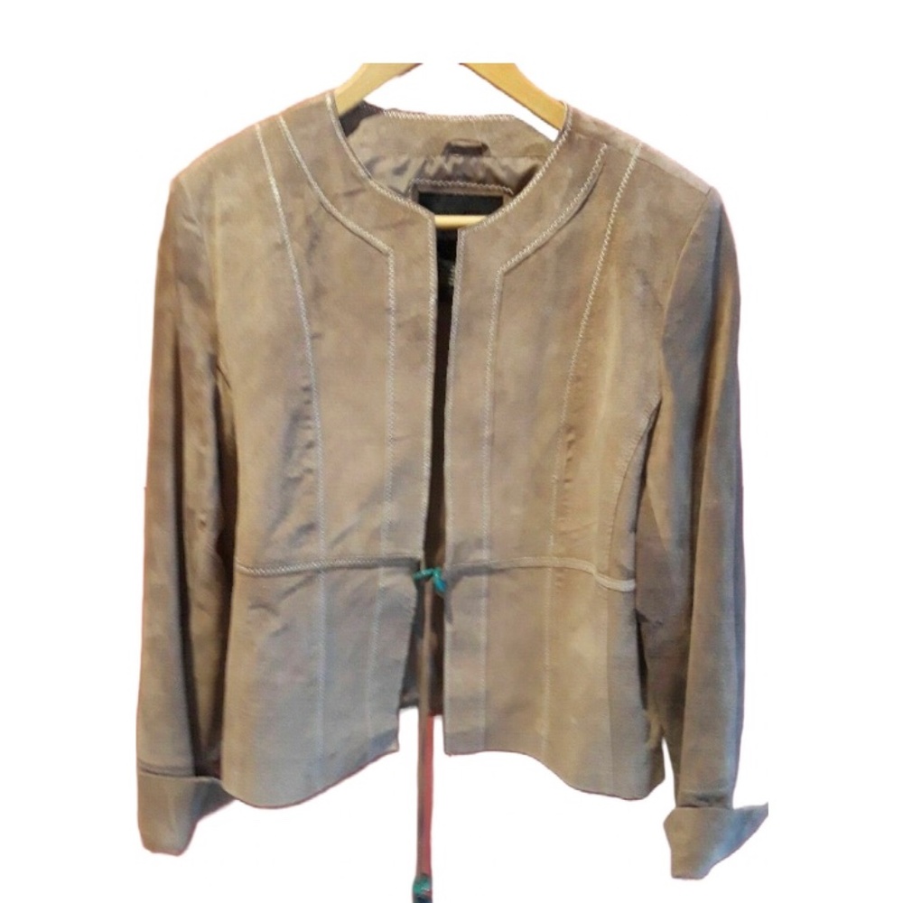 Women's ZaZee 100% Leather Fully Lined Blazer  Size L